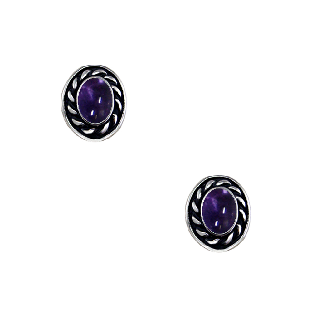 Sterling Silver Little Iolite Post Stud Earrings